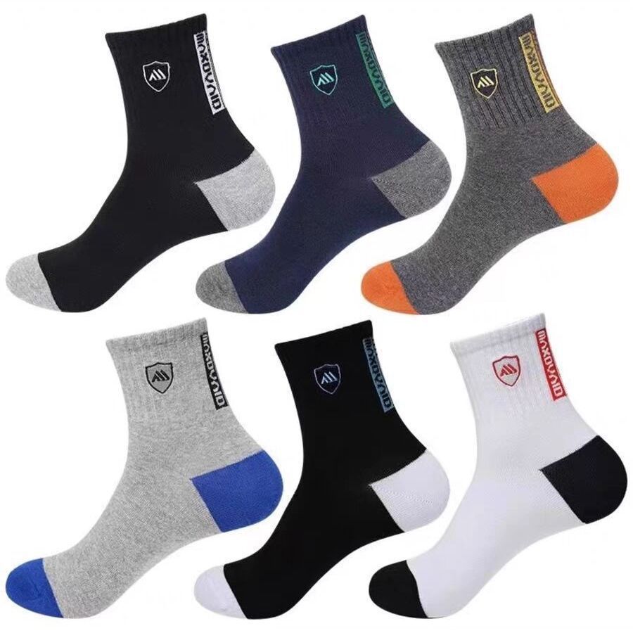 Deodorant Socks, Men's Mid-Calf Socks, Men's Sweat-Absorbent Cotton Socks, Deodorant Sports Socks, Autumn and Winter Warm Solid Color Business Socks