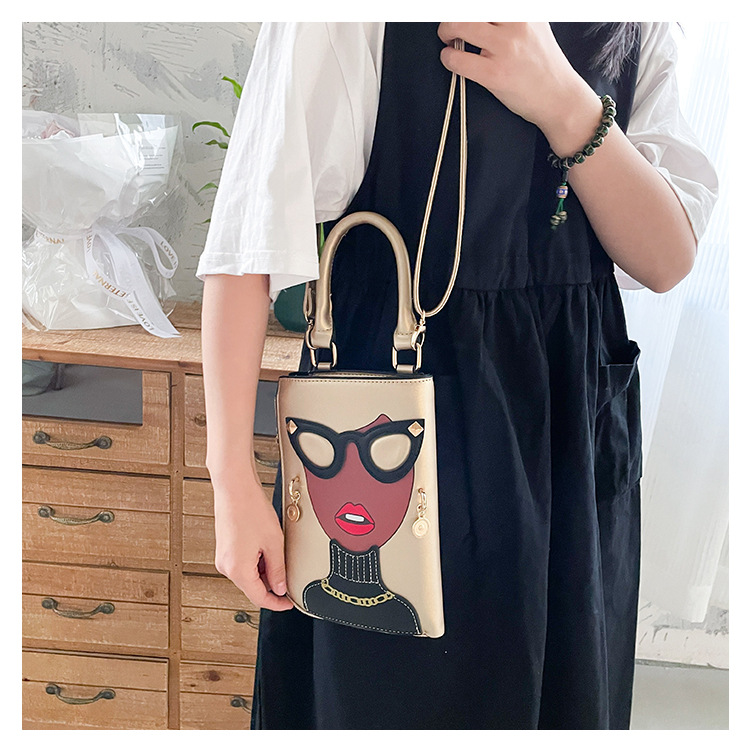 345g Weight Cotton Lining Material Sewing Thread Fashion Element Zipper Closure Type Single Shoulder Strap Strap Type Crossbody Bag Bags Type Casual, Shopping Occasion Pu Leather Material Human Pattern All Seasons Season Women's Gender Streetwear Style Square Shape Medium Size Women's Medium Pu Leather Human Streetwear Sewing Thread Square Zipper Crossbody Bag 11