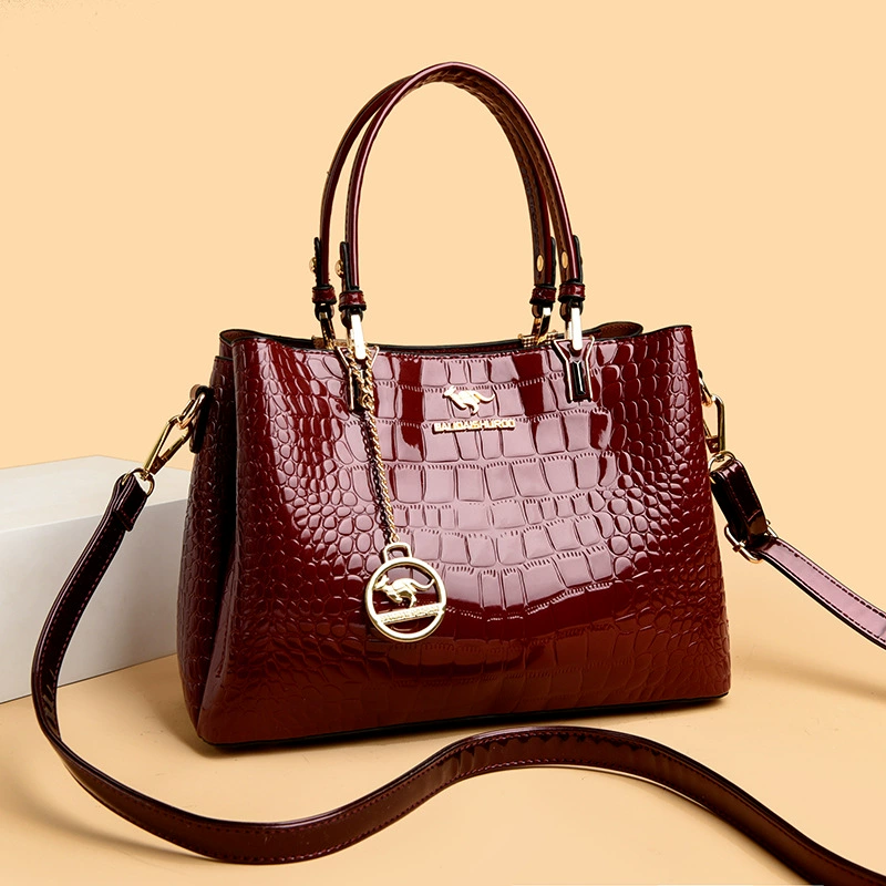 (Cross-border trading), shoulder bag, trend purse, genuine leather, crocodile print