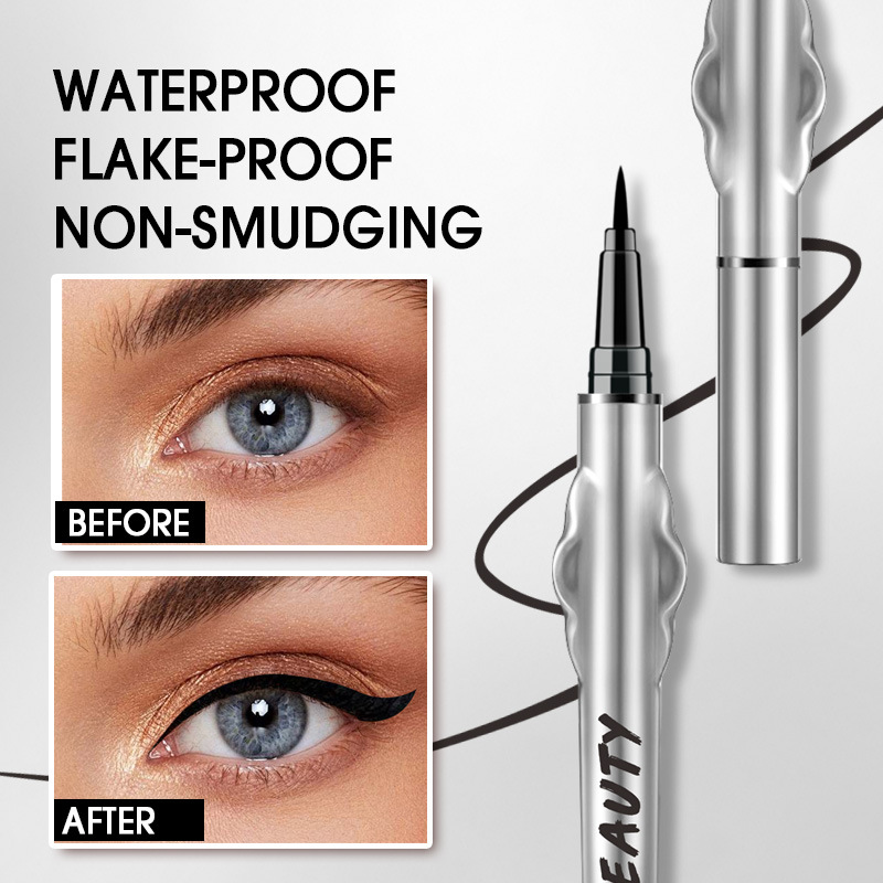 Delineador de ojos líquido negro PAGE VINE que no se corre, de secado rápido, resistente al agua, al sudor y a la decoloración, maquillaje al por mayor. image 3