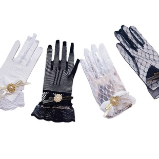 Original handmade lolita wedding gloves Tea Party lolita gorgeous elegant summer lace hand cuff
