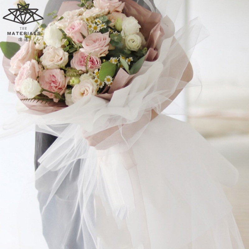 亿通仙女纱韩式纱幔水晶纱鲜花包装纱网婚庆布置纱网花店花束纱网