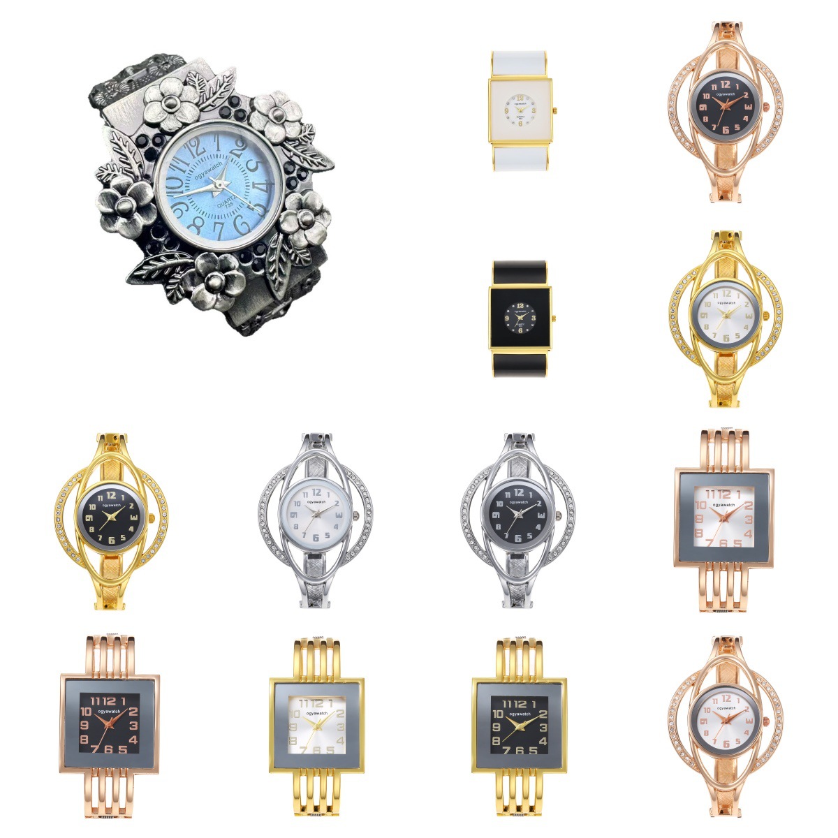 2025新款ogyawatch爆款手镯表 跨境电商爆款石英手环表现货批发