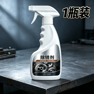 Premium rust remover, powerful rust remover for metal hardware, rust renovation agent, cleaning agent for car doors, windows, machinery, and chains (Cleaning/curing agent) - 500ml-white-bottlerust-remover-cleaner1-bottle