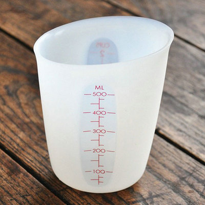 500ml Graduation silica gel Graduate soft Graduate Graduate Milk Cup baking tool Egg Paste separate