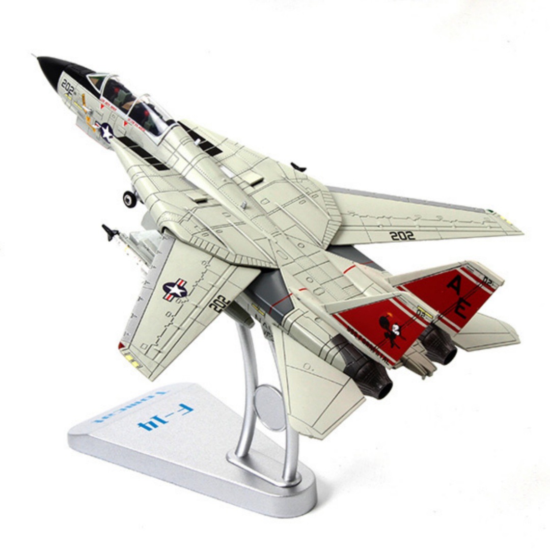 F-14A Tomcat Fighter 1:72 Finished Alloy Model Wing Variable Wheel Replaceable Bracket Ornaments