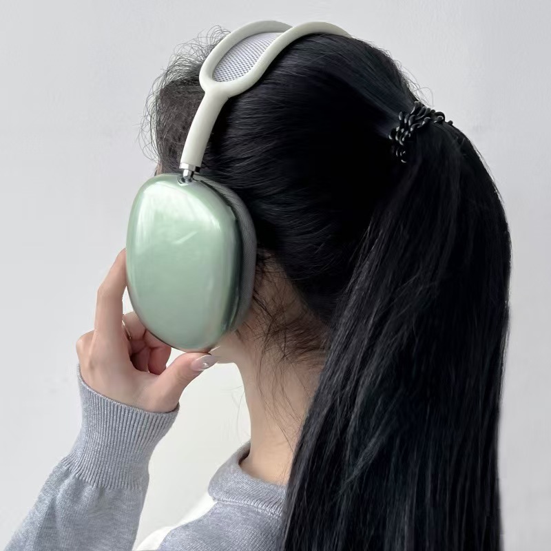 Para AirPodsMax, cubierta protectora de auriculares grandes, cubierta transparente TPU, cubierta de auriculares multicolor a prueba de caídas