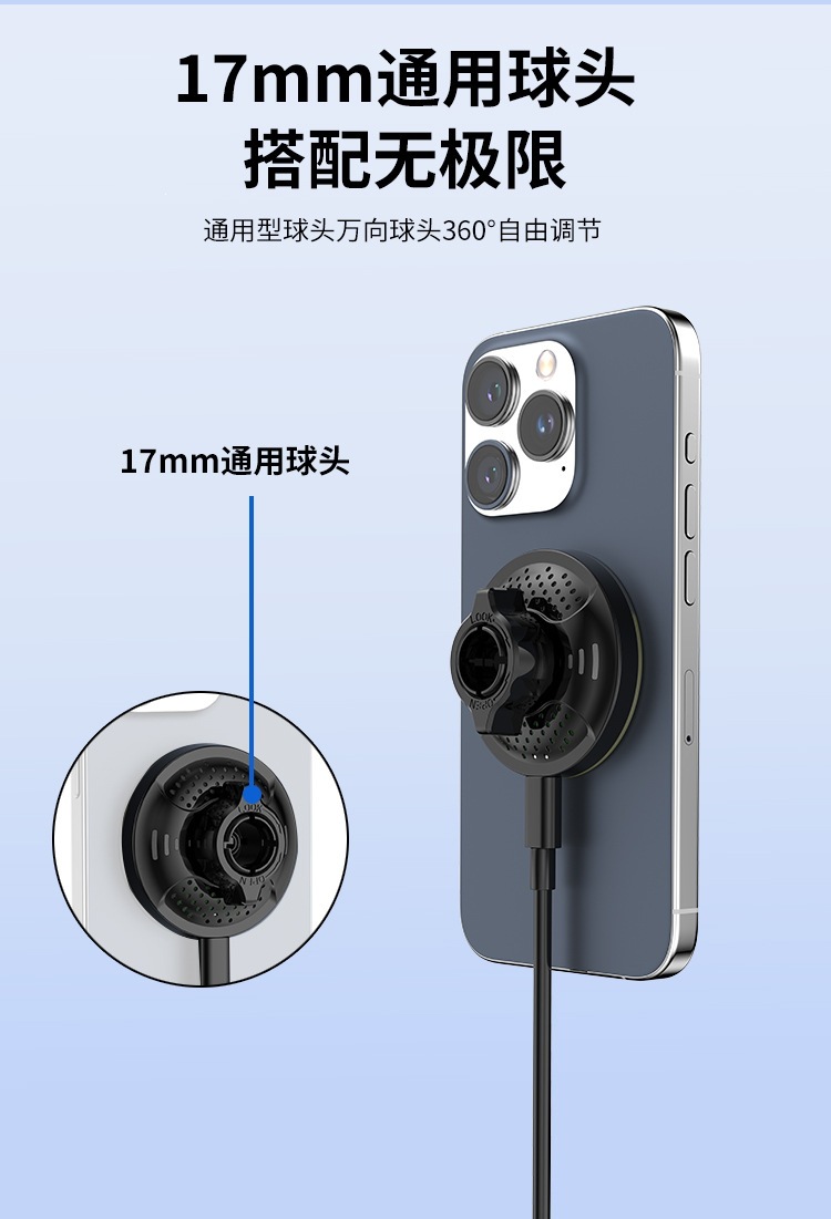 15W fast charging MagSafe magnetic car wireless charger stand, universal phone holder for air vents, in stock