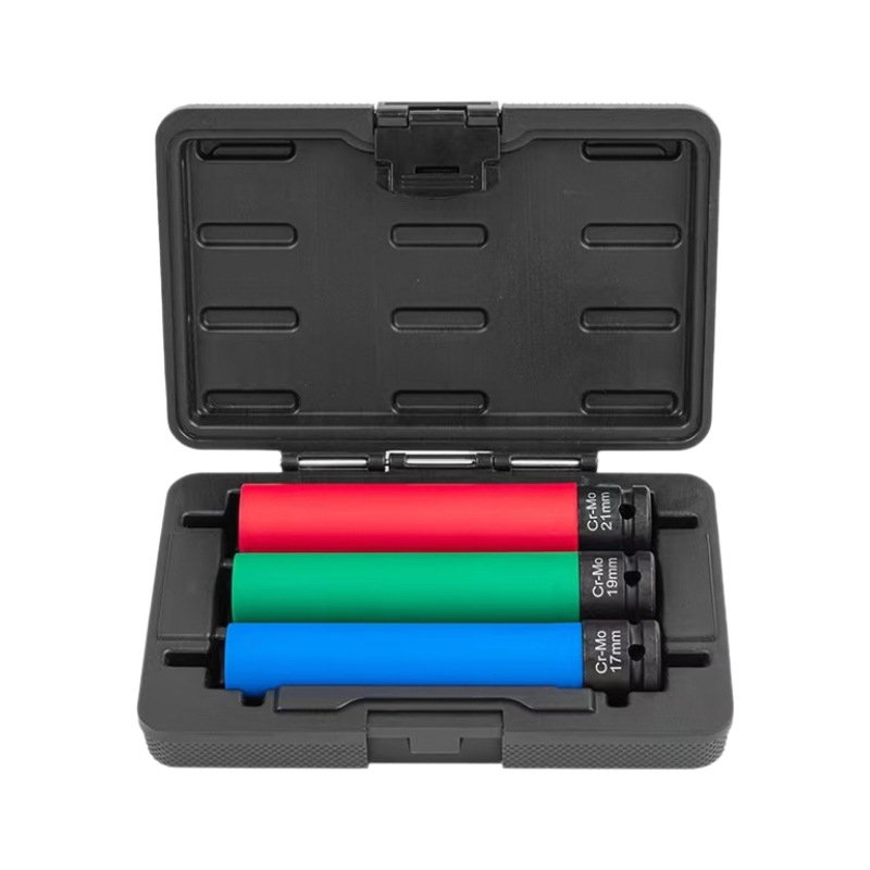 3 Unid color 1/2 neumático manga larga 4 Unid auto reparación kit herramienta fábrica métrica neutral coche máquina reparación