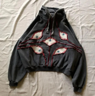 Y2K Devil Eyes Series Cotton Hoodie 90 s Vintage Pattern Printed Top l Sweatshirt