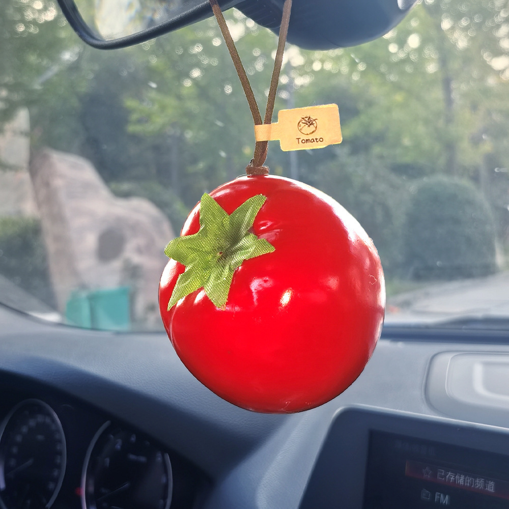 Apple automóvil colgante de viaje seguro llavero de automóvil atmósfera creativa colgante de espejo retrovisor colgante adornamiento en línea