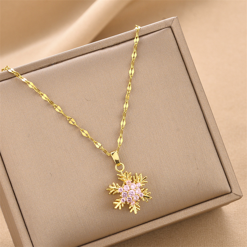 Collar de acero de titanio para mujeres simple y versátil estilo ligero de lujo nicho diseño de alta calidad no decoloración joyería de cadena de clavícula al por mayor