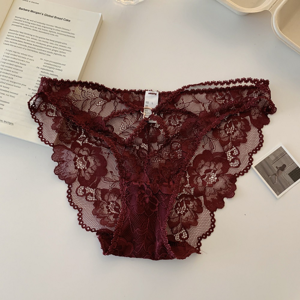 Nektar de primavera ~ nueva ropa interior de encaje de mujer pura, sexy, pantalones cortos huecos, pantalones de entrepierna de algodón para niñas image 12