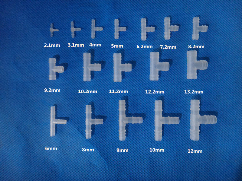 T type equal diameter tee joint silicone tube PVC hose connector miniature right angle tee pagoda tee