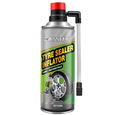 Electric Vehicle Tire Repair Fluid, Motorcycle and Bicycle Vacuum Tire Self-Repair Fluid, Emergency Quick Inflation Repair Tire Glue (Other Automotive Safety Supplies) - rotating-head-inflatable-tire-repair-fluid-450ml-english-version-for-foreign-trade-export