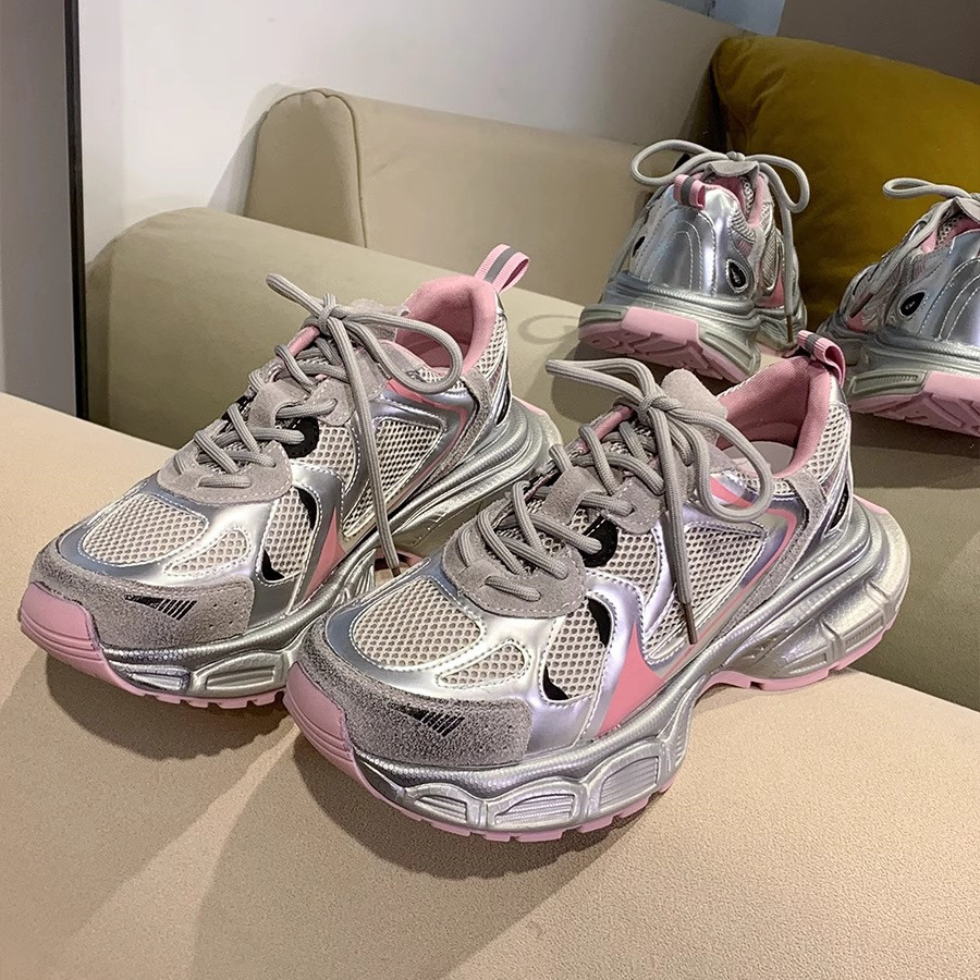 2026 nuevos zapatos de mujer zapatos de papá zapatos de carreras casuales transpirables zapatos deportivos ligeros de suela gruesa