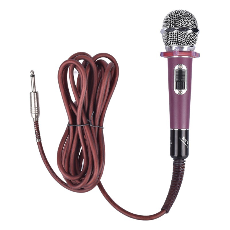 Micrófono con cable KTV familia rendimiento en el hogar audio karaoke micrófono profesional karaoke canto bobina móvil micrófono