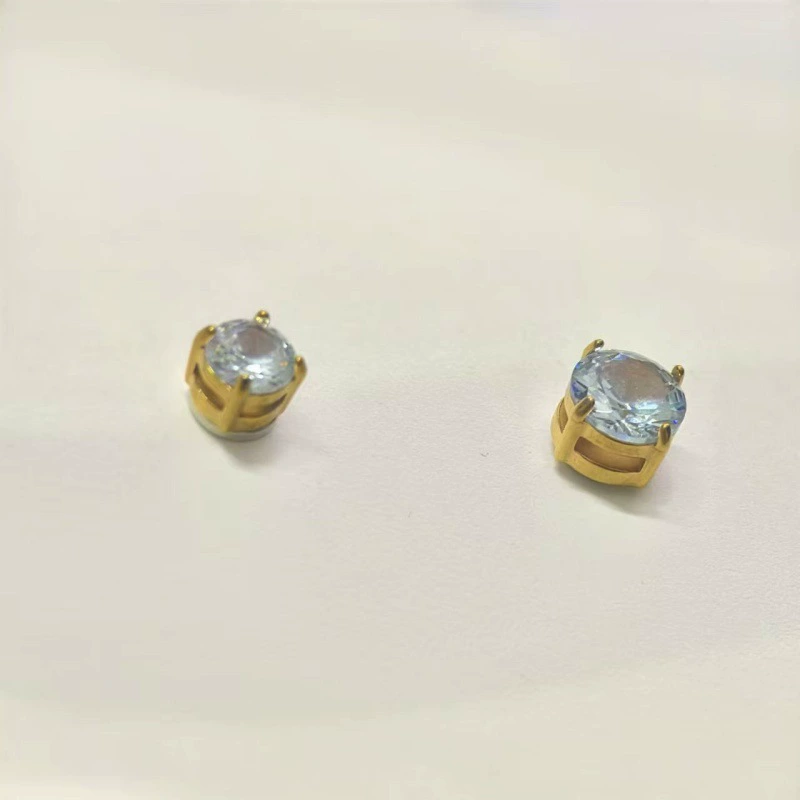 Серьги-клипсы с цирконием, для непрошитых ушей, европейский стиль