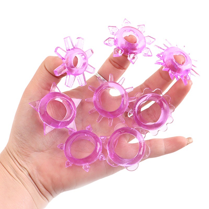 Colorful Lock Ring Men's Sun Lock Ring Crystal Ring Spike Delay Sex Penis Ring Adult Sex Products