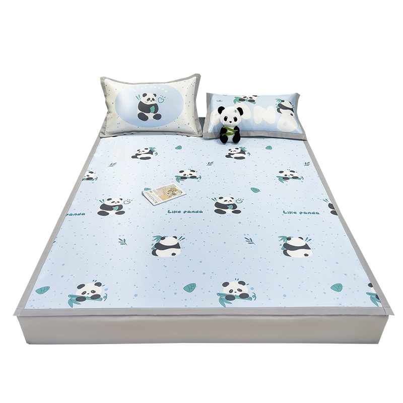 Sensación fresca de verano, sábanas de seda de hielo, una sola pieza, nueva estera de verano 2025, dormitorio, sábana individual, lavable a máquina, tapete suave lavable