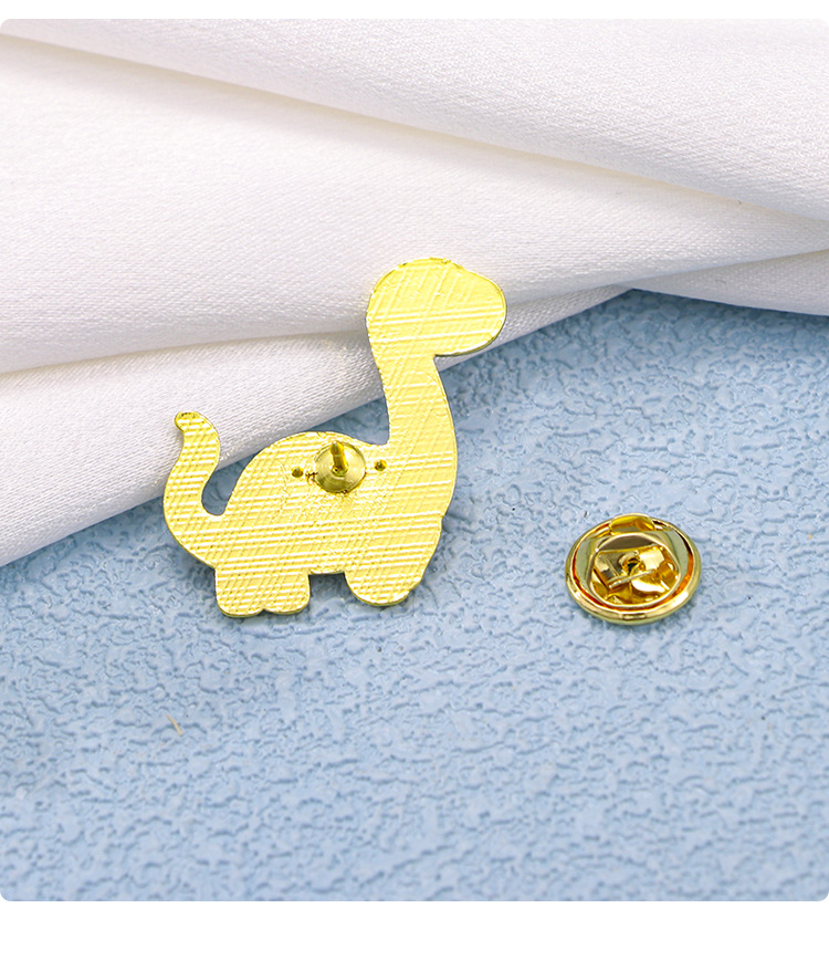 Alloy Material Cartoon Style Cute Pin Dinosaur Alloy Enamel Stoving Varnish Kid'S Brooches