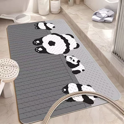 Avtomobil döşəmə paspasları — Toilet Bathroom Floor Mat - hanhan-climbing-the-wall-no-17-3565cmanti-slip-and-safe-bathing