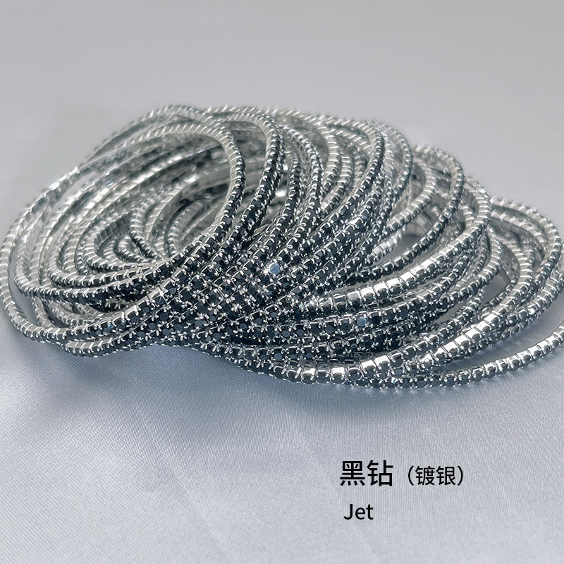 01-2 블랙 다이아몬드 실버 도금