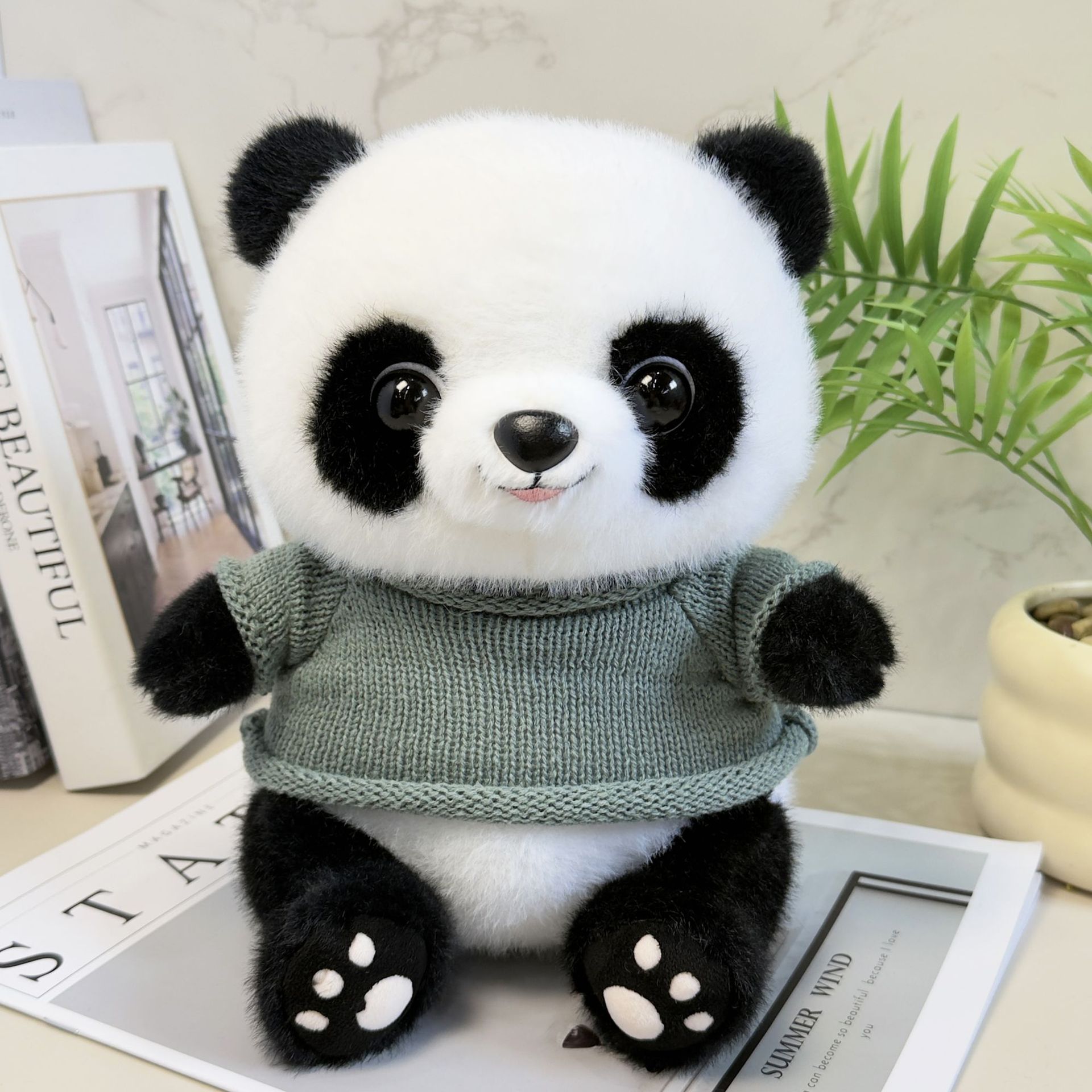 Cute tesoro nacional panda muñeca muñeca de peluche muñeca panda muñeca Chengdu logotipo de la empresa de impresión de recuerdos