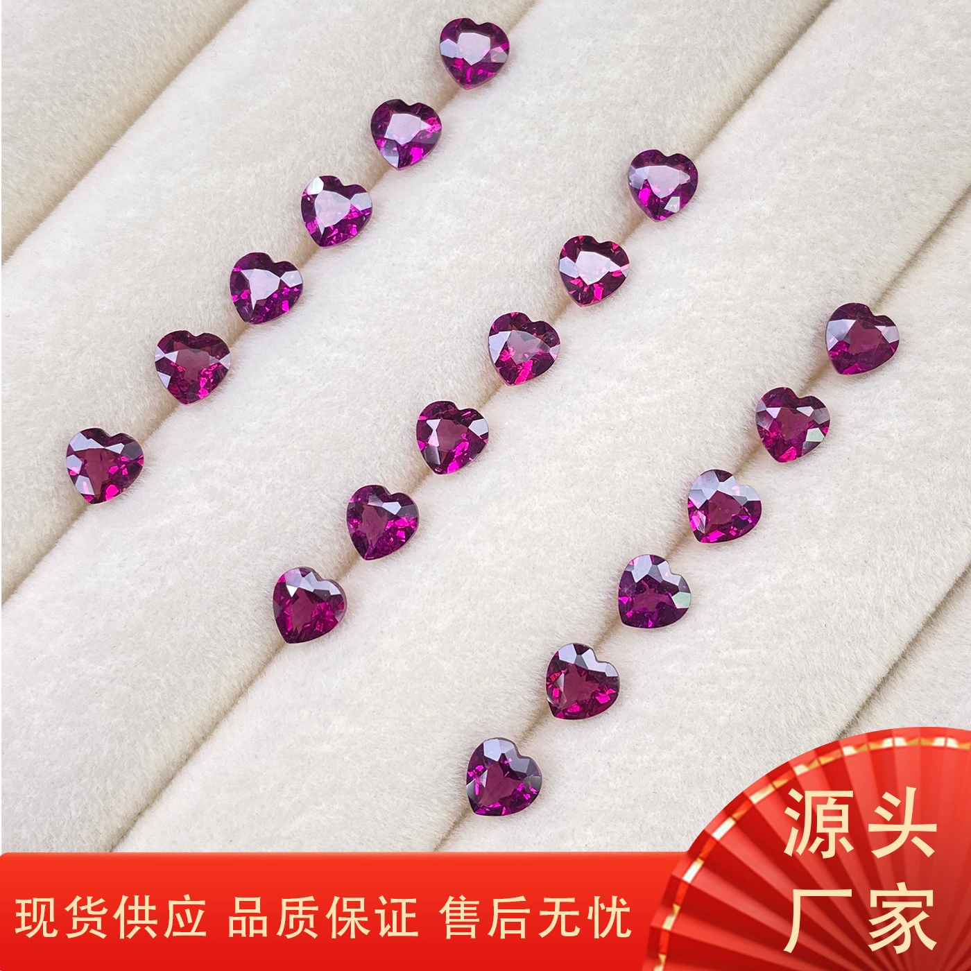 Натуральный фиолетовый гранат в форме сердца, ювелирное изделие, аксессуары для инкрустации, прямые продажи с фабрики