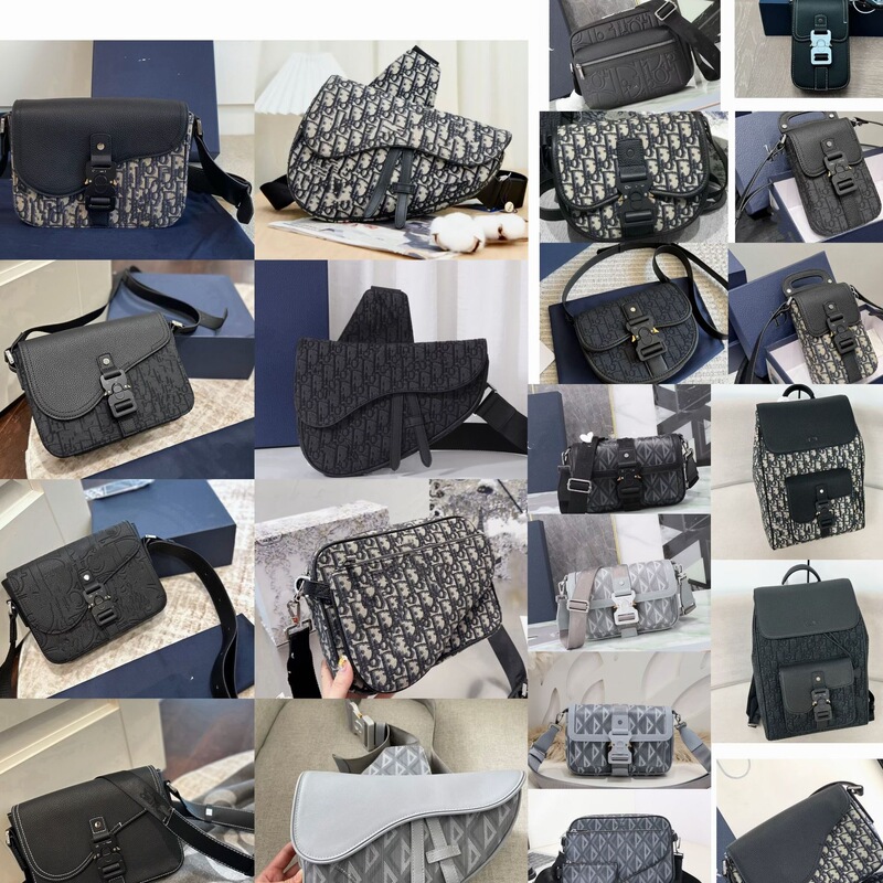 New cross-border fashion trend CD trendy brand saddle bag, shoulder bag, chest bag, messenger bag, large-capacity backpack