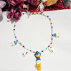 Cartoon acrylic drawing board with beads, short necklace, chain, 2022, Donald Duck, flowered