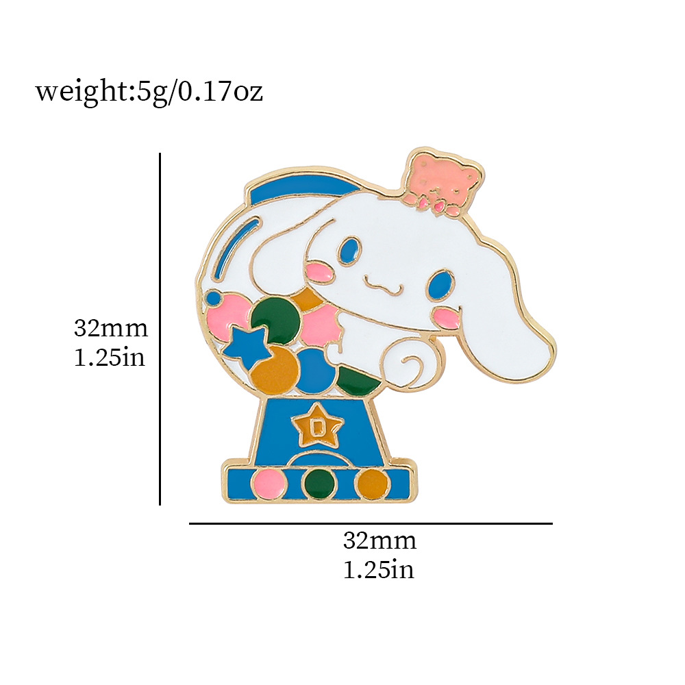 Venta caliente cien Sanrio serie de metal broche de dibujos animados coolomi Yugui perro KT gato todo-fósforo de moda insignia
