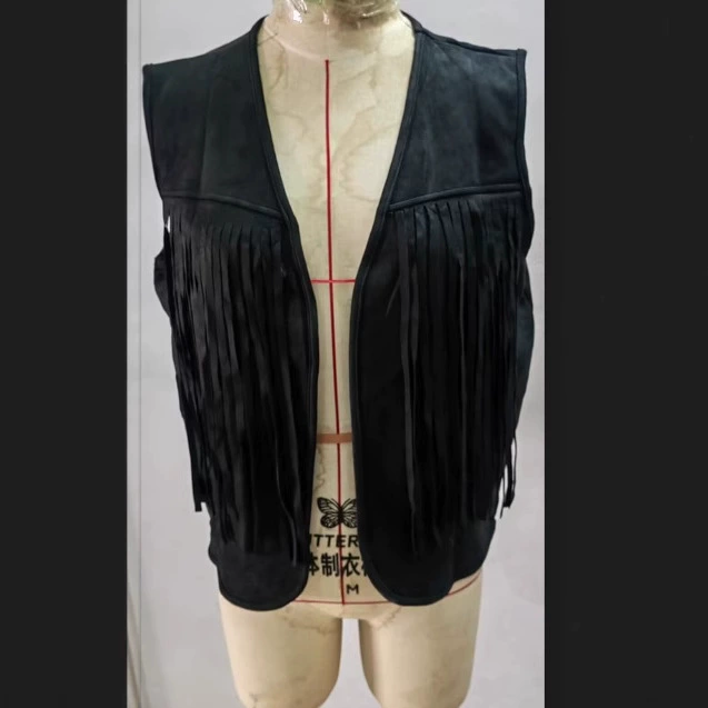 Мужской замшевый жилет в стиле хиппи, новинка осени 2025 года, Европа и Америка