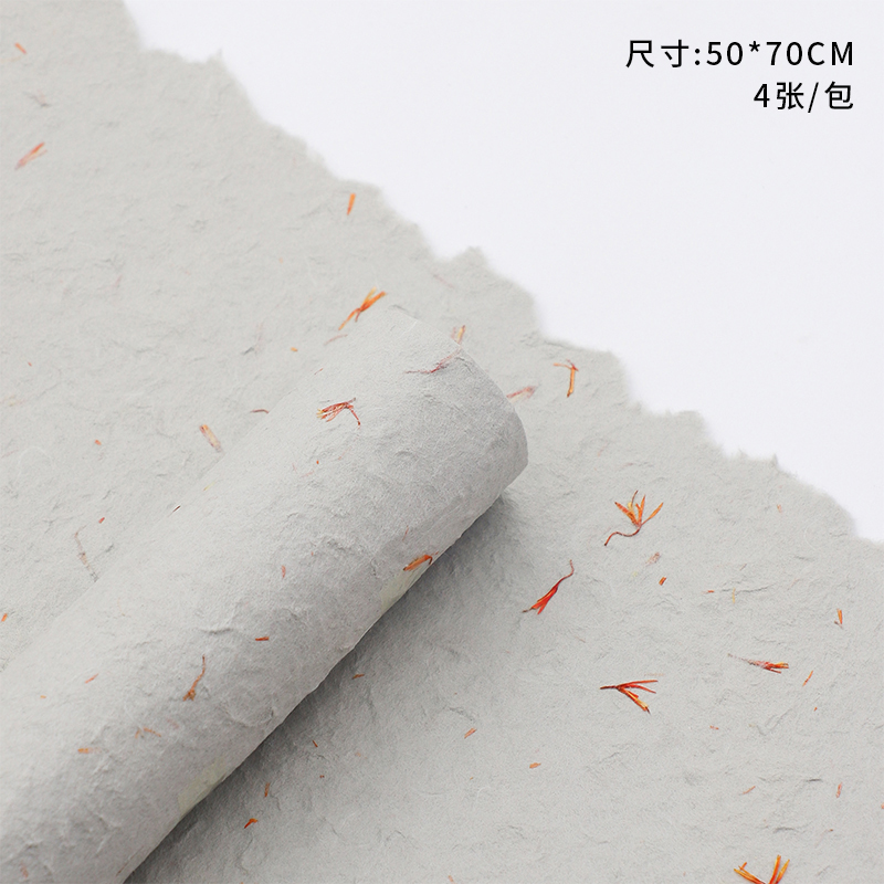 Papel de pétalos desgarrado a mano, papel de flores, papel de embalaje de flores de alta calidad, papel floral Dongba, papel floral al por mayor image 41
