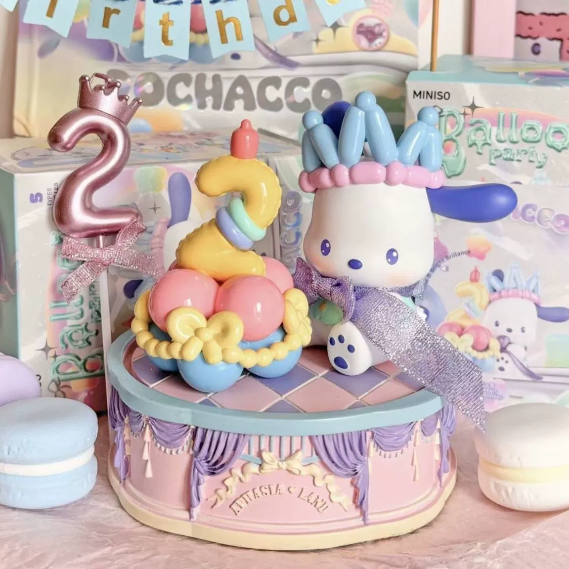 Sanrio, шарик, минифигура, милая настольная кукла, подарок на день рождения