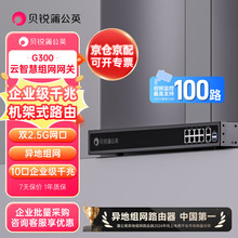 贝锐蒲公英G300机架式企业级路由器千兆2.5G网口多双WAN口10个网