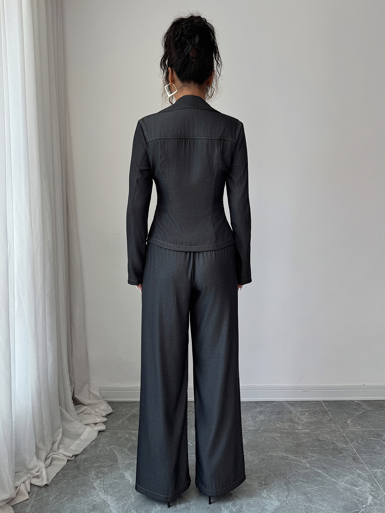 Elegant Women's Slimming Pant Suit Versatile Summer Office Wear_voghion.com