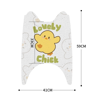 Universal Electric Vehicle Foot Mat Silk Loop Free Cutting Waterproof Silk Loop Foot Mat Emmayadi Bell Universal Foot Mat (Electric vehicle foot mat) - long-style-silk-circle-feet-cute-chicken
