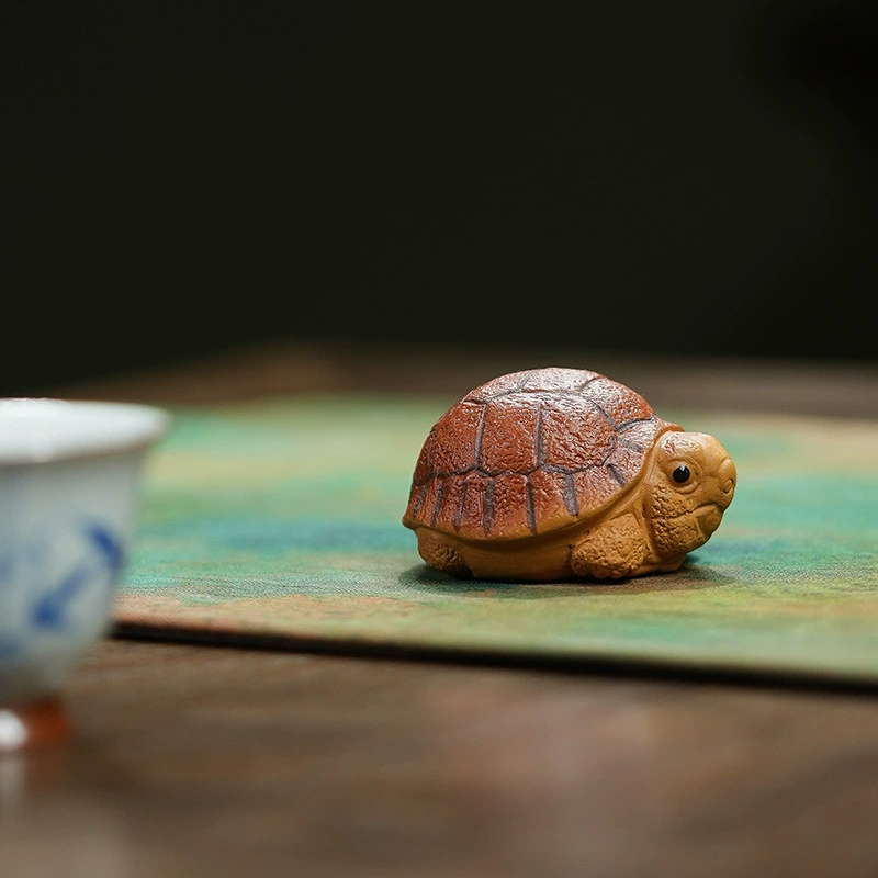 Yixing purple clay tea pet turtle turtle ornaments for fine products to raise mini bionic turtle rich tea play tea ceremony