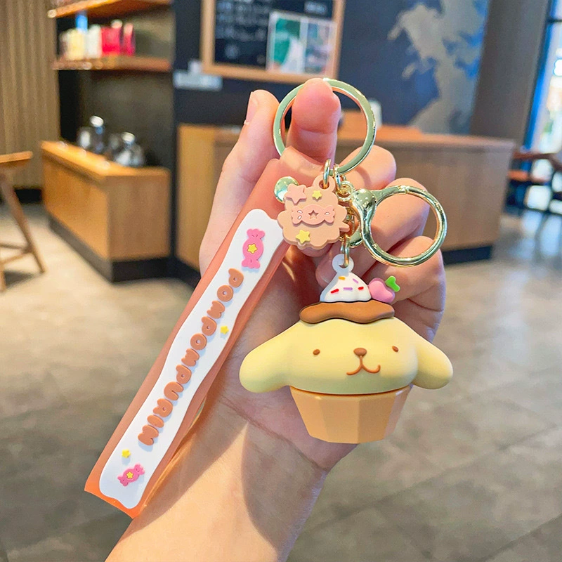 Кулон на брелке (Sanrio) Набор милых силиконовых подвесок — мягкие резиновые талисманчики, подарок на день рождения, различные персонажи