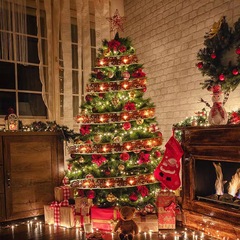 Cross-border Christmas Ribbon LED Light String Christmas Tree Decoration Lights Festival Lights Gift Box Decoration Color Ribbon Flash Light String