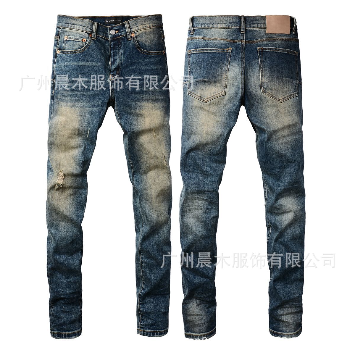 Purple Brand Jeans Slim Distressed Blue
