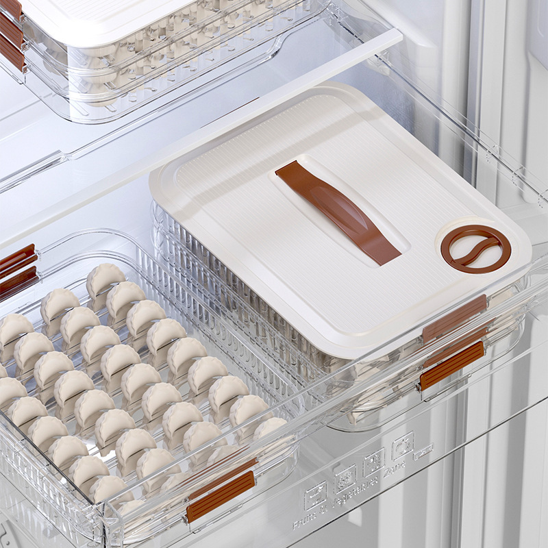 Caja de albóndigas, caja de almacenamiento de refrigerador de cocina de grado alimenticio doméstico, caja especial para congelación rápida y refrigeración de arroz de balón.