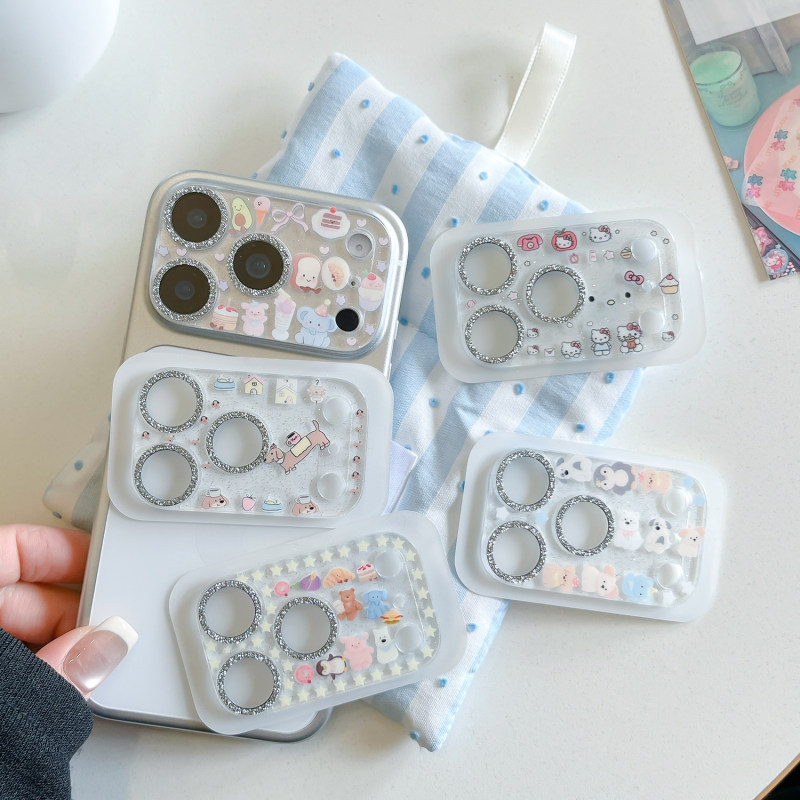 Ins Cartoon Animals Suitable for Iphone17Promax Glitter Lens Film New Model Apple 17Pro Rear Camera Ins Cartoon Animals Suitable for Iphone17Promax Glitter Lens Film New Model Apple 17Pro Rear Camera