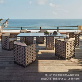 户外金属桌椅;藤编桌椅;户外沙发