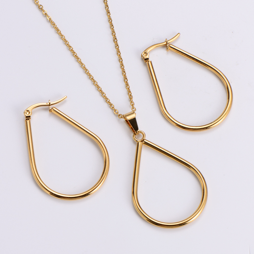 European And American Distribution Spot Jewelry Trendy Suit Pendant Drop-shaped Earrings Exquisite Style display picture 4