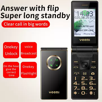 M3-1 new large screen flip phone 2G mobile phone super long standby atmosphere fashion factory direct single spot