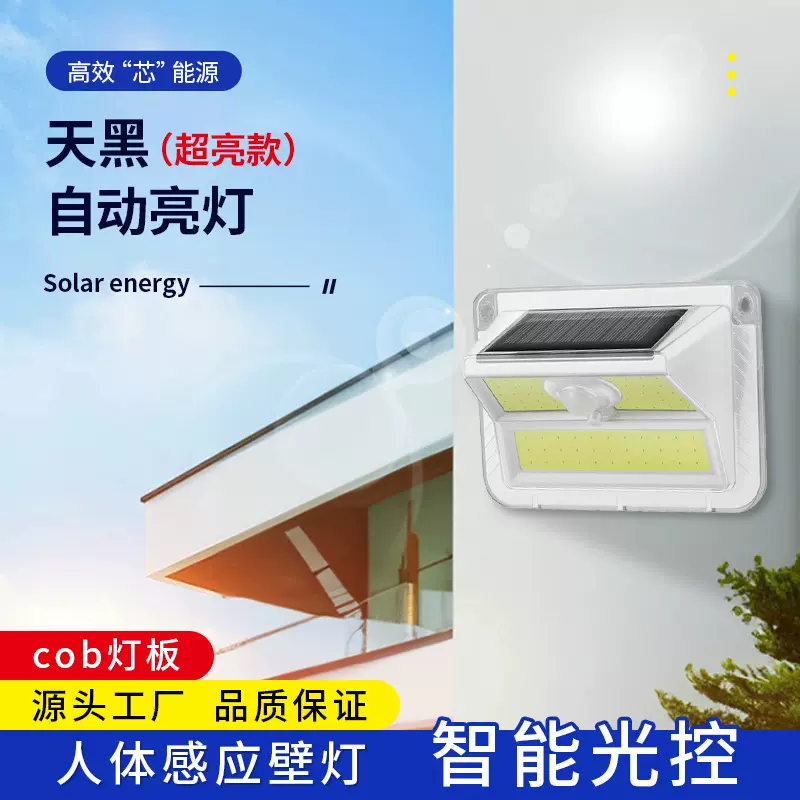 户外庭院灯家用照明室内外感应壁灯新农村路灯智能感应