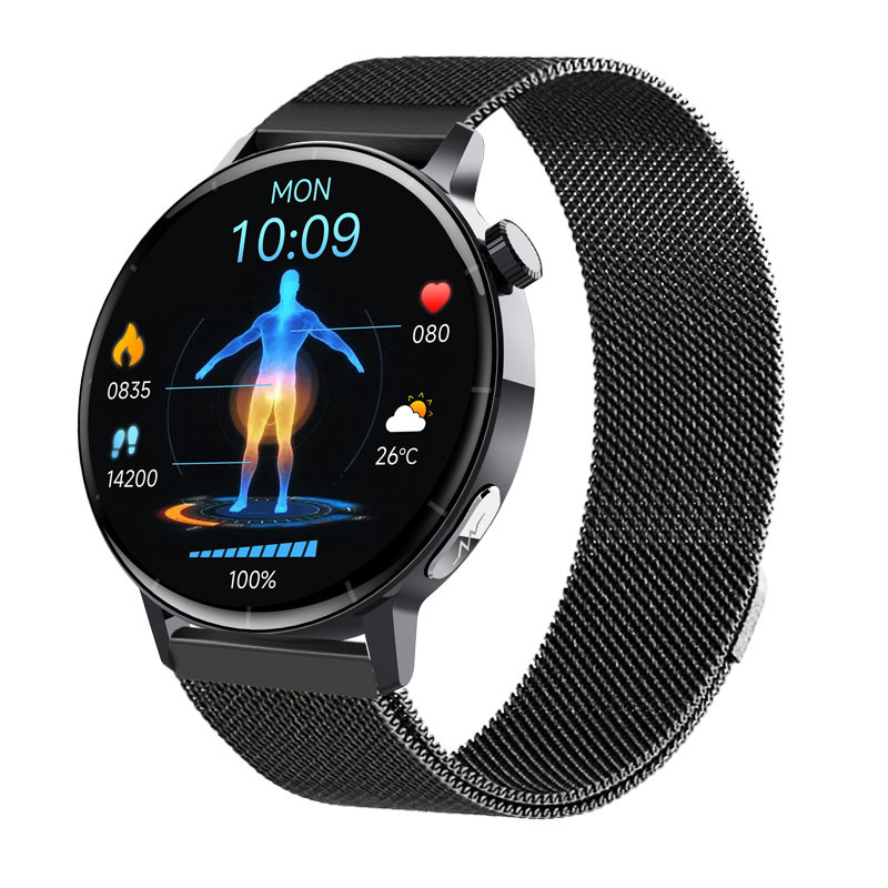 Reloj inteligente con pantalla redonda HD para hombre, F67Pro, frecuencia cardíaca, ECG, ECG, lípidos en sangre, monitoreo de ácido úrico, reloj deportivo de salud