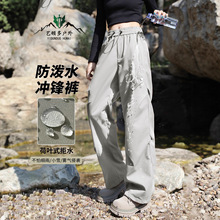 软壳冲锋裤女2025秋冬户外三合一防风防水登山工装加绒滑雪裤子男